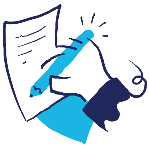 hand signing a document